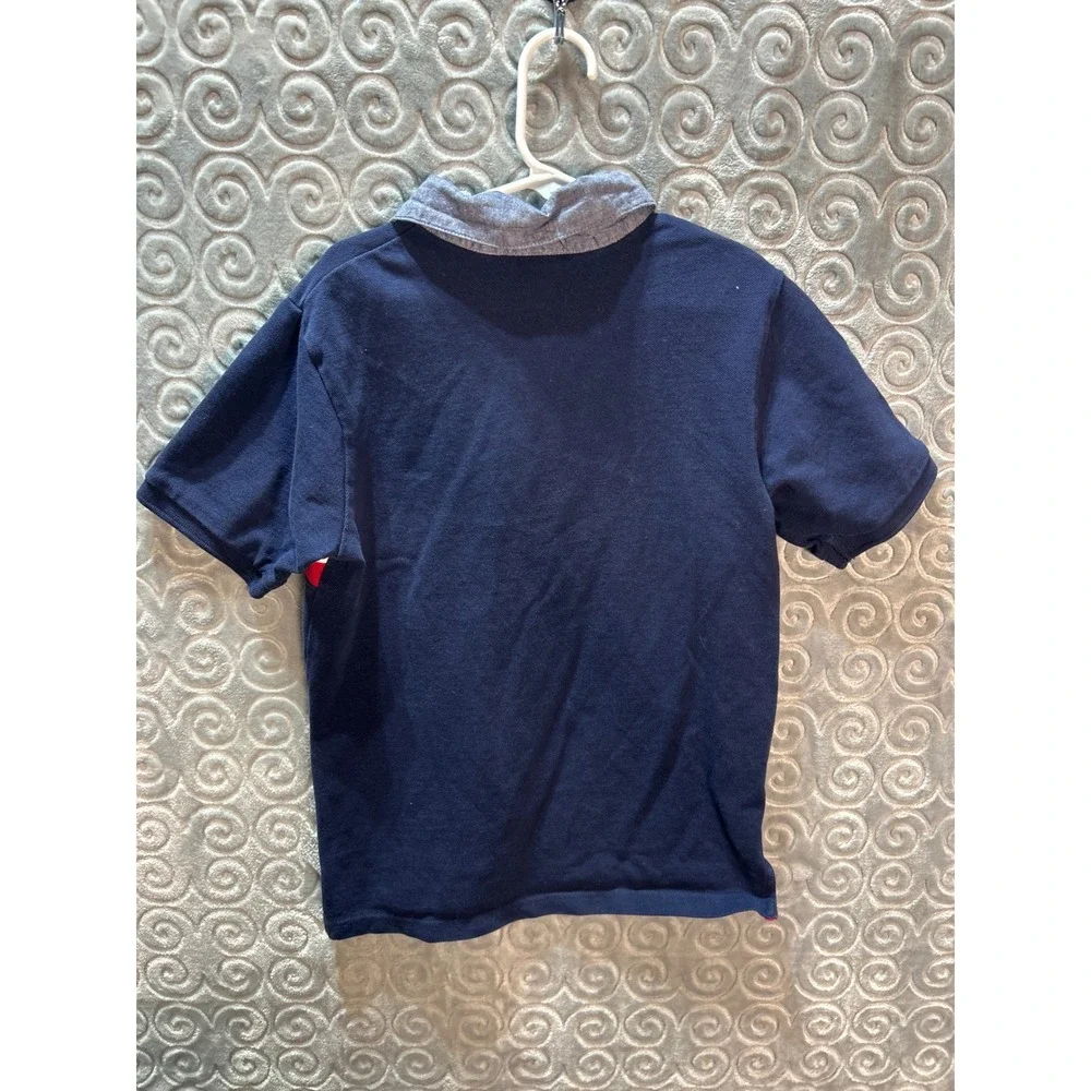Gymboree Navy Red White‎ Stripe Short Sleeve Polo Shirt Top Size 8 Kids Boys